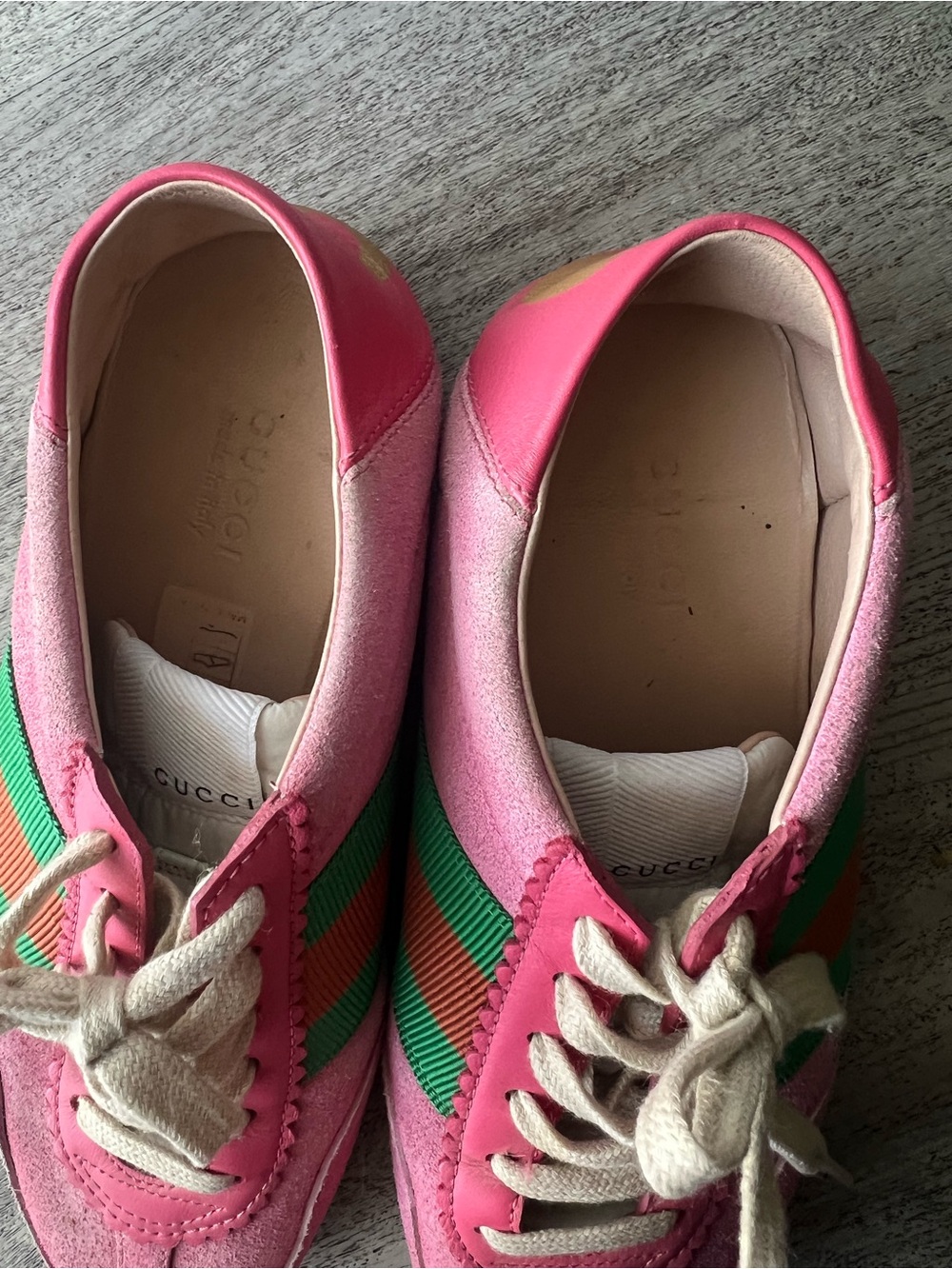 Gucci Web Accent Suede Sneakers - Picture 2 of 13